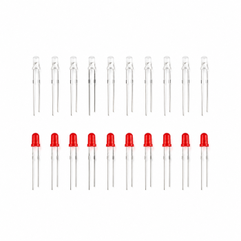 LED-Set 3 mm, rot und warmweiß (20 Stück)