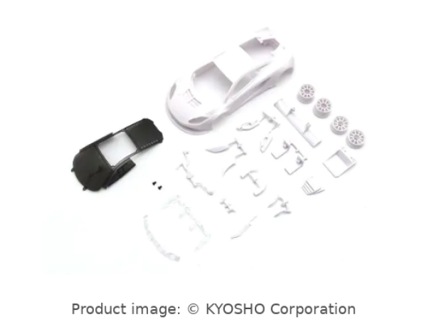Kyosho McLaren 12C GT3 Mini-Z Karosserie White Kit mit Felgen und Zubehörteilen